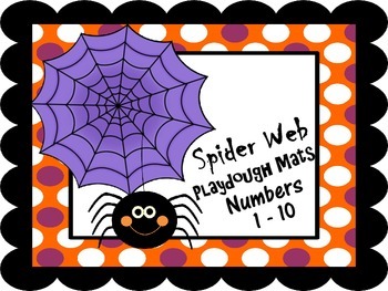 Spider Web Number Play Dough Mat