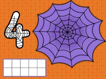 Spider Web Number Play Dough Mat