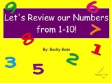 Number Review 1-10 Smart Board Lesson