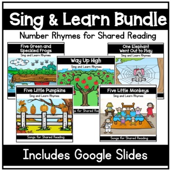 Preview of Digital Counting Songs Set, Nursery Rhymes, Finger Plays, Shared Reading, Poems