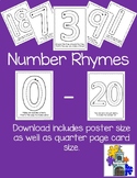 Number Rhyming Posters for Writing 0-20