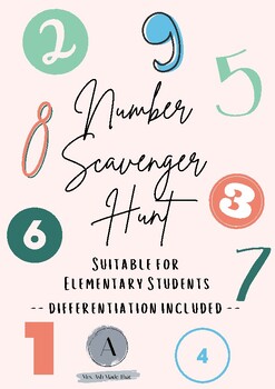 Preview of Number Scavenger Hunt - 3 Levels of Differentiation
