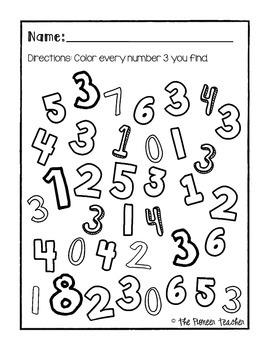Number Search {1-9} by Kids and Coffee | TPT