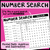 Number Search | Mental Math Addition & Subtraction Facts
