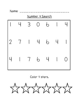 Number Searches 1-10 by Mrs Blakemore | Teachers Pay Teachers