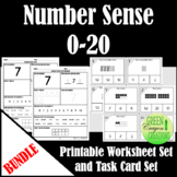 Number Sense 0-20 BUNDLE | Printable Worksheet Set and Tas