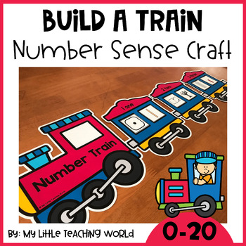 Preview of Number Sense 0-20 Train Math Craft | Number Math Craft