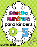 Number Sense, Numbers 0-5, Counting, Math Centers, in SPANISH