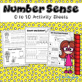 Number Sense 0 to 10 Activity Sheets (US and UK version)