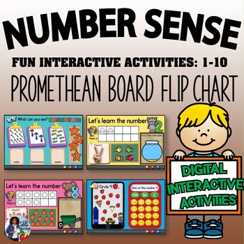 Preview of Number Sense 1-10 {Promethean Board Flip Chart}