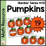 Pumpkins Number Sense #1-10 Activities Worksheets Centers 