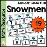Snowmen Number Sense #1-10 Activities Worksheets Centers K