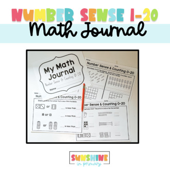 Preview of Number Sense 1-20 | Math Journal