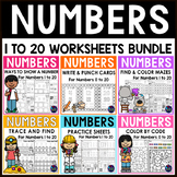 Number Sense 1 to 20 Worksheets: Number Identification and