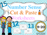 Number Sense (11 - 20) Cut and Paste Worksheets
