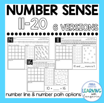 Preview of Number Sense 11-20 Using Number Lines & Number Paths