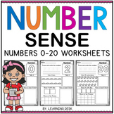 Number Sense Recognition 1-20 Writing Worksheets Kindergar