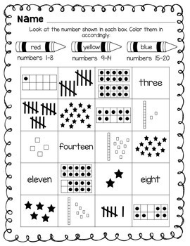 number sense activities 0 20 by susan jones teachers