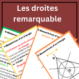 Deuxième année  collégial :  leçons les droites remarquables