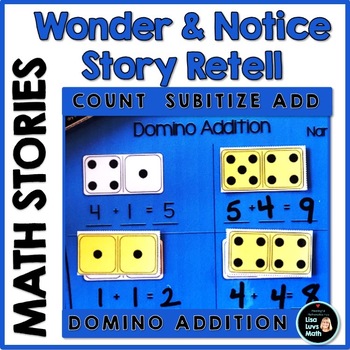 Preview of Subitize Count Number Sense Math Games Notice & Wonder  Domino Addition  