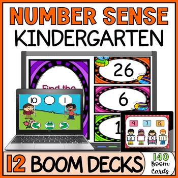 Preview of Number Sense & Algebraic Operations Boom Cards - Kindergarten Math Activities