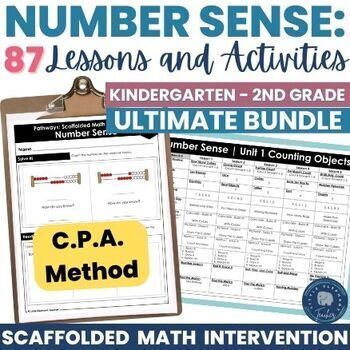 Preview of Number Sense Worksheets, Activities, and Games Math Lesson Plans Interventions