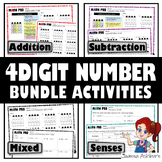 Number Sense, Add and Subtract to 10000 Guided Practice Wo