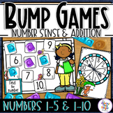 Number Sense & Addition Bump Games Games for 1-5 & 1-10 - SPRING