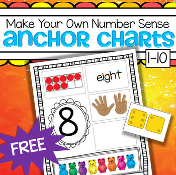 Preview of Teddy Bears Number Sense Anchor Charts 0-10 FREE