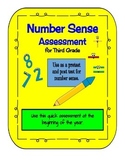 Number Sense Assessment - Third Grade