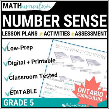 Preview of GRADE 5 ONTARIO NUMERACY Represent Compare Order Fractions Decimals Percentages