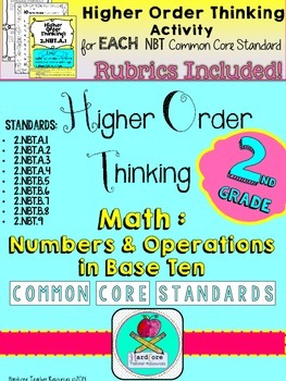 Preview of Number Sense Base Ten Higher Order Thinking Activities Second Grade Common Core