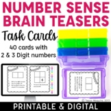 Number Sense Brain Teasers Task Cards