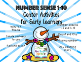 Number Sense Center Activities 1-10 WINTER EDITION