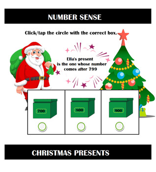 Preview of Number Sense - Christmas Presents