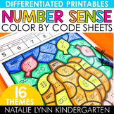 Number Sense Color by Code Worksheets for the Year Numbers