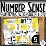 Number Sense Color by Number worksheets for numbers 1-20