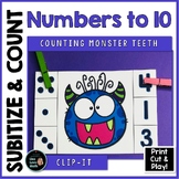 Numbers to 1  - Count & Subitize   - Clip-It - Counting Mo