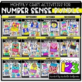 Number Sense Counting Monthly Math Craft Activities PreK/K