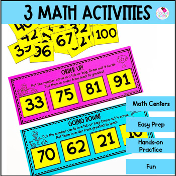 daily math ccss aligned place value number sense worksheets centers 1st