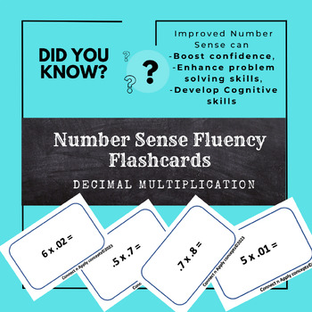 Preview of Number Sense Fluency Flashcards-Decimal Multiplication- Gamify your math class!!