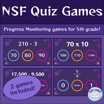 Preview of Aimsweb Number Sense Fluency Progress Monitoring Game! (5th grade)