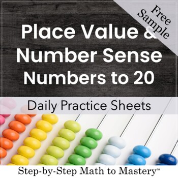 Preview of Number Sense to 20: Count, Read, Write Numbers, Quantity Discrimination FREE