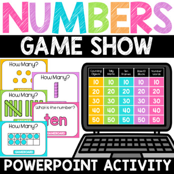 Preview of Number Sense Game Show Numbers to 10 PowerPoint