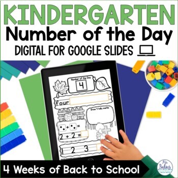 Preview of Number Sense Google Slides™ Back to School Math Kindergarten Number of the Day