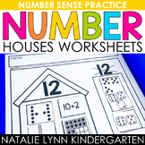Number Sense Houses Worksheets Numbers to 10 + 20 Kinderga