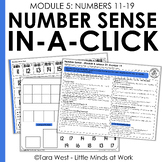 Number Sense In-a-Click Math Lessons Module 5: Numbers 11-19 | Teen Numbers