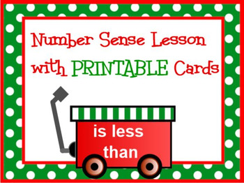 Preview of Number Sense SMARTBOARD Lesson with PRINTABLE Cards