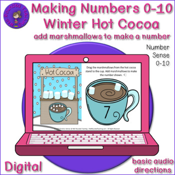 Preview of Number Sense Make Numbers 0-10 Winter Hot Cocoa