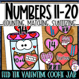 Number Sense - numbers 11-20 - Feed The Valentine Cookie J